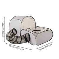 Pet Birthing Tent with Tunnel Foldable Cat Tent Lightweight for Indoor