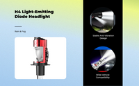LED Headlight Bulb, Dual Lens, High-Intensity, Waterproof