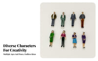 Plastic-Style Diorama Figures Painted Miniature Figures for Sand-Table