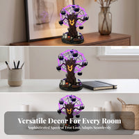 Spooky Tree Figurine with Observation | violet Illuminated Rim, Espeluznante, Halloween Tabletop Figurine, for Shelves
