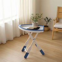 Distressed Folding Table Space-Saving Folding Side Table Foldable for Entryway