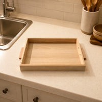 Beech Wood Tray Solid Wooden Tray Activity Tray Sorting Tray with Smooth Surface Easy to Carry and Lightweight Suitable for Children Play Classroom