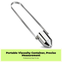 Viscosity vessel, Portable Ford fluid measurement vessel, Paint Consistency Testing, Laboratory, Aluminum Handle