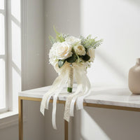 Bridal Hand Arrangement Photo Prop Wedding Hand Arrangement Lace Ribbon