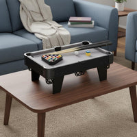 Compact Mini Tabletop Billiard Table Felt Play Surface Tabletop Pool Table Rounded Pockets Toy Sport Textured Exterior