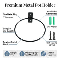 Bird Feeders and Garden Decor Wall Bracket, 8 Inch Cast Metal Plant Hanger, Rectangular Hanging Hooks with Screws, Modern Minimalist Pot Holder
