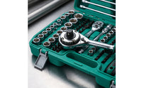 Socket and Ratchet Set Alloy Steel Technician Tool Set 72-Tooth Mechanics Tool Kit for Home Handymen, Automotive Repair, Garage, Home Maintenance