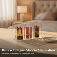 Clear Multi-Compartment Tray Transparent Design Multi-Compartment organizer for Desk