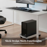 Rolling Computer case stand Space-Saving PC Stand sturdyDuty for Gaming Room