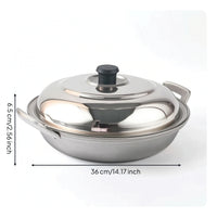Pan with Two Side Handles Uncoated Pan with Side Handles Cookware for Frying