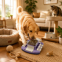 Press Slide Feeder Snack Dispensing Leak Food Toy Sturdy ABS Material for Dogs
