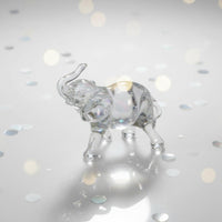 Iridescent Acrylic Elephant Figurine Sparkle Home Decor Collectible