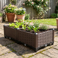 Floor Standing Planter Box in Simple Style, Durable Plastic Not Easy to Deform, Ideal for Balcony Garden and Indoor Vegetable Growing