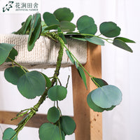 仿真藤条手感尤加利1.5米金钱叶仿真绿植 森系婚庆拍摄装饰藤条