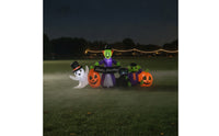 Inflatable Witch Lighted Halloween Inflatable Quick Inflation Yard Decoration for Lawn