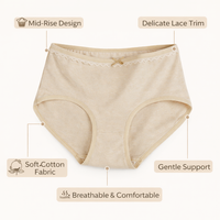Underwear Women Breathable with Enhanced Freshness, Postpartum and Maternity Knickers Plus Size, Brazilian Style with Lift and Shape Design