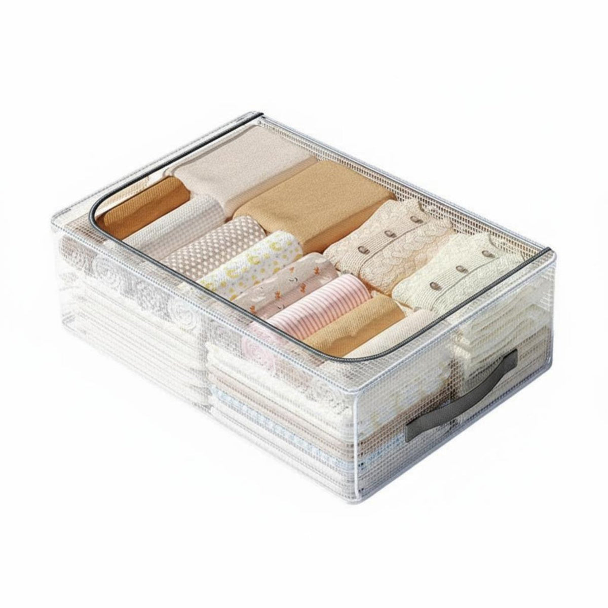 Flat Storage container with casters Stackable Underbed Container Wheeled Design