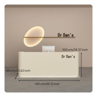 Modern Reception Desk Large Storage Space Small Ier Counter Wear-Resistant Modern Front Desk for Business Owners, Office Managers, Lobby