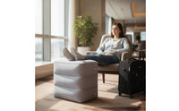 Inflatable Footrest with Pump Portable Travel Footrest with Bag Inflatable Leg Pillow Adjustable Height for Travelers, Car Rides