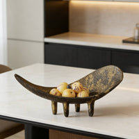 Retro Metal Tray Bright Luxury Modern Decorative Centerpiece Multi-Functional