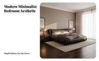 Upholstered Storage Bed Modern Minimalist Design Upholstered Storage Base Italian design Bedroom Furniture for Newlyweds, Homeowners, Home, Guest Room
