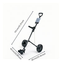 Foldable Two-Wheel Golf Cart Compact Storage 2-Wheel Golf Cart Heavy-Duty Stable for Golfers, Golf Course