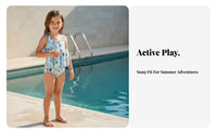 Single-Piece Buoyancy Aquatic Suit Quick-Drying Material girls' Buoyant Suit Aquatic Suit with Removable Buoyant S Cute Cartoon
