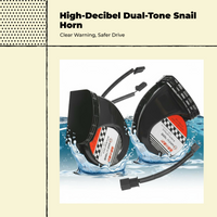 Electric Car Horn, High/Low Tone, Waterproof, for Sedan, SUV