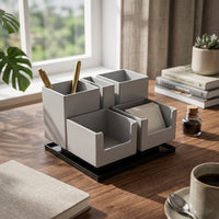 Multi Compartment Organizer Open Top Supply Holder Rectangular Shop Furniture