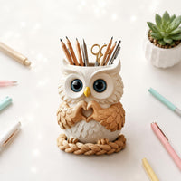 Pen Holder Home Decor Resin Desk Organizer Cute Office Accessory for Study Room