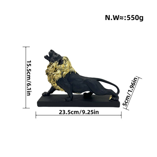 Lion Statue Collectible Resin Lion Figurine Detailed Mane for Office