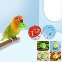 Parrot Bell Toy and Bell Ball, Parakeet Ball for Budgie and Cockatiel, Fun Parrot Cage Accessories for Birds