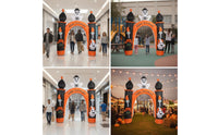 Inflatable Arch with Skeleton Inflate Inflatable Arch Halloween Archway Spooky Archway with Skeleton Outdoor for Homeowners