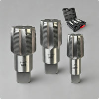 3 Pieces NPT Pipe Tap Set Metal Hex Shank Taps Precision