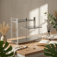 Staggered Countertop Rack Tiered Display Shelf Stable Acrylic Shelf for Coffee Bar