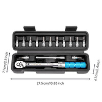 Chrome Vanadium Steel Two-Wheeler Tension Wrench Set Ratchet Head Pre-Set Tension Wrench Pre-Calibrated Tool High-Precision Accuracy for Cyclists