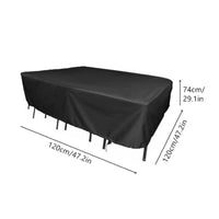 Dustproof Patio Furniture Cover Drawstring Closure Outdoor Table Cover Heavy Duty Garden Furniture Protector