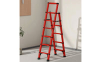 Anti-Wobble Foldable Ladder Compact Folding Ladder Freestanding Step Stool with Wide Steps Space-Saving for Homeowners, Seniors, Kitchen, Closet Organization, Home Storage