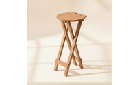 Folding Stool with Handle Foldable Stool with X-Pattern Leg Design Space-Saving Portable Seat for Guests, Small Apartments, Kitchen, Bar