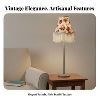 Bedside Lamp with Elegant Fabric Lampshade for Living Room Decor, Modern Table Lamp Shade for Bedroom, Small Lamp Shade for Interior Designers