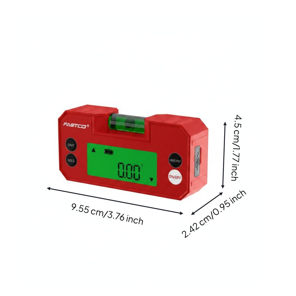 Precision Measurement Digital Angle Gauge High Accuracy Digital Angle Gauge Portable Inclinometer for Construction, Woodworking, Metalworking, Machining