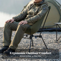 Adjustable Moon Chair Foldable Camping Seat Easy to Assemble for Campers, Hikers