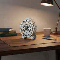 Mechanical Gear Clock Stainless Steel Table Clock House Decoration for Office