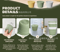 亚马逊新品圆柱冰格适用于kitchenaid刨冰附件硅胶冰杯带盖冰模