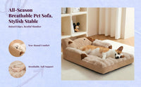 Dog Bed, Removable Cover, Calming Pet Sofa, Non-Slip, Warm