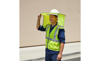 High Visibility Construction Hat Sun Flap Breathable Mesh Hard Hat Sun Shade Lightweight Helmet Neck Shade for Sanitation Workers, Landscapers