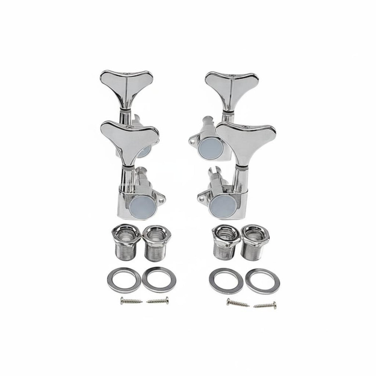 4 Pieces All-Metal Construction Sealed Bass Tuners Long-Lasting Electric Bass Machine Heads for Luthiers