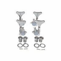 4 Pieces All-Metal Construction Sealed Bass Tuners Long-Lasting Electric Bass Machine Heads for Luthiers