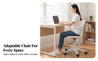 Armless Caster Chair Height Adjustable Swivel Seat Ergonomic Design for Students