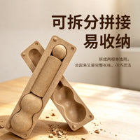 跨境软木瑜伽柱套装对开半圆软木柱按摩健身肌肉放松瘦腿瑜伽滚轴